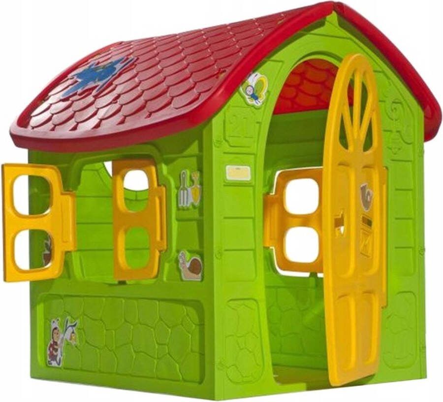 LEAN TOYS My First Playhouse Kinder Speelhuisje voor Binnen en buiten Groen 120 x 113 x 111 cm