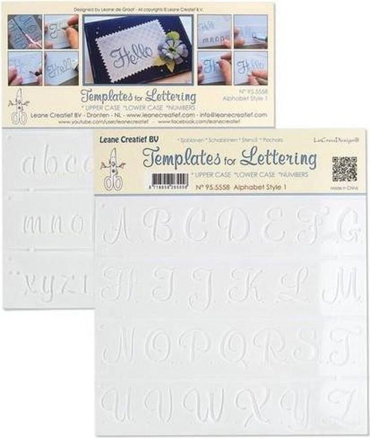 Leane Creatief LeCrea Templates for Handlettering alfabet stijl 1 95.5558