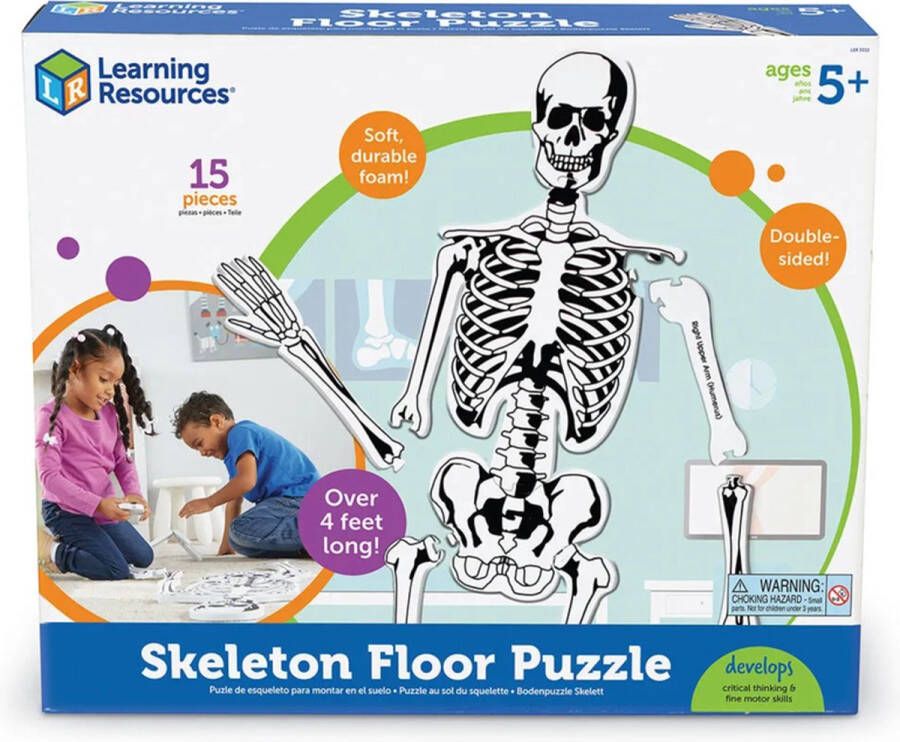 Learning resources Vloerpuzzel skelet (afmeting: 1 22 m)