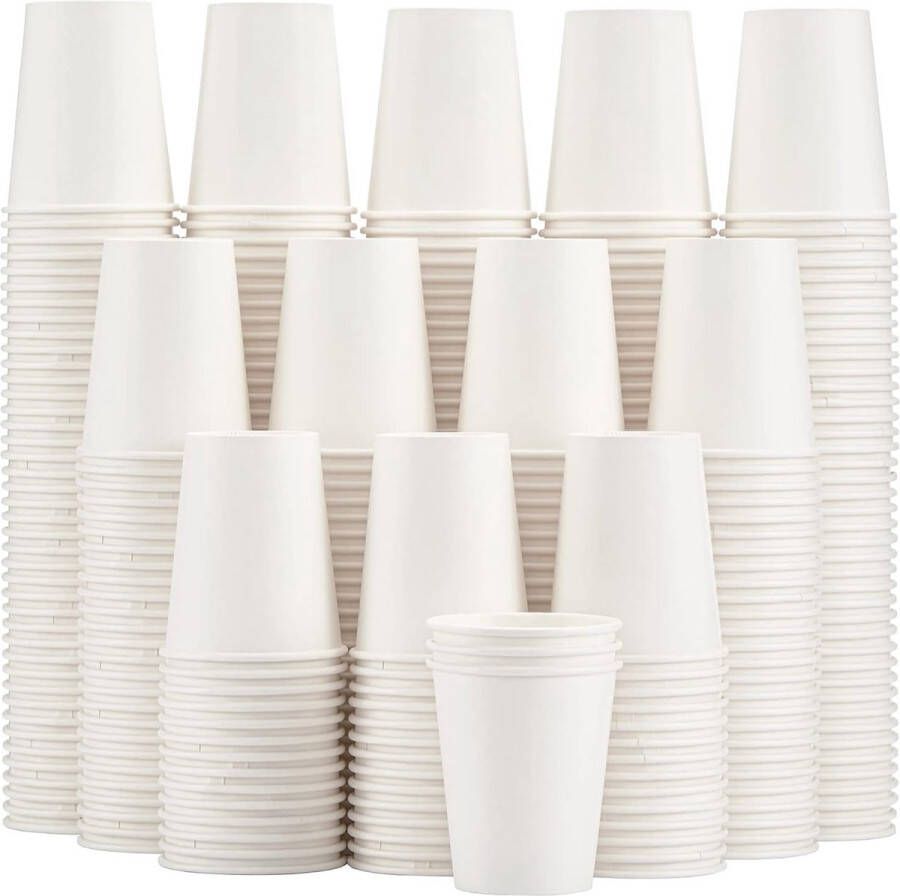 Learnlogic voordeelpak 200 stuks 8oz -wegwerp papieren bekers koffie bekers Koffiebeker Drinkbeker Wit Kartonnen bekers drank bekers milieuvriendelijk Wegwerpbeker Papieren Beker To-Go