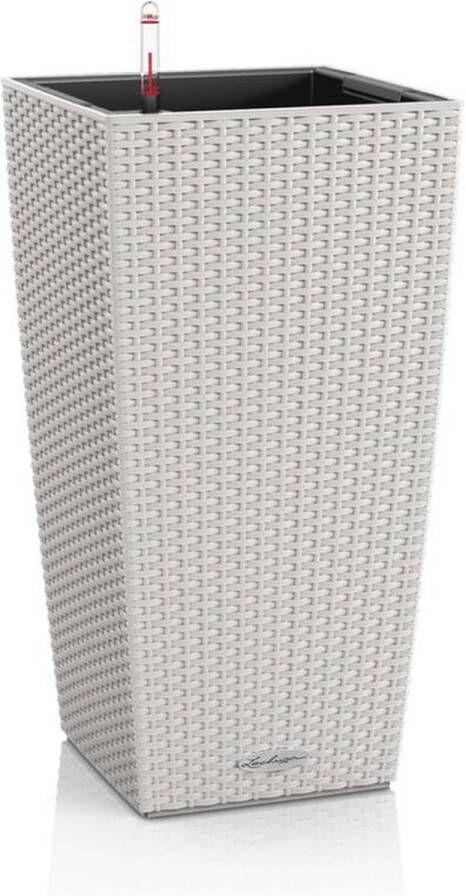 Lechuza Cubico Cottage 30 Plantenbak met uitneembare binnenbak met bewateringssysteem ALL-IN-ONE set met -PON light grey