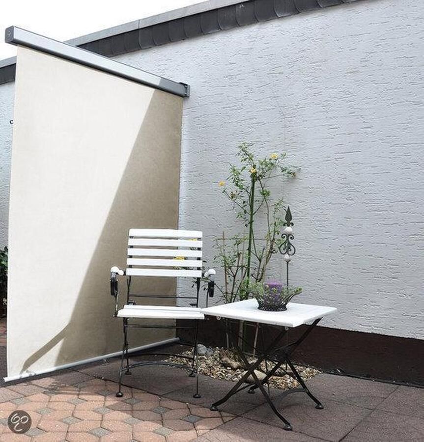Leco Tuinscherm Balkon oprolbaar windscherm Naturel (lxh 200x120 cm)