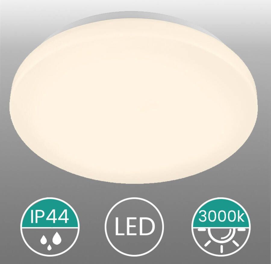 LED WhiteLabel LED Badkamerlamp Plafondlamp IP44 20 Ø25.5cm 3000k warm wit badkamerverlichting
