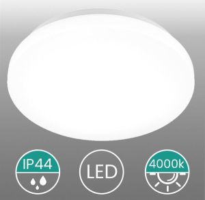 LED WhiteLabel LED Badkamerlamp Plafondlamp IP44 20 Ø25.5cm 4000K Neutraal wit badkamerverlichting