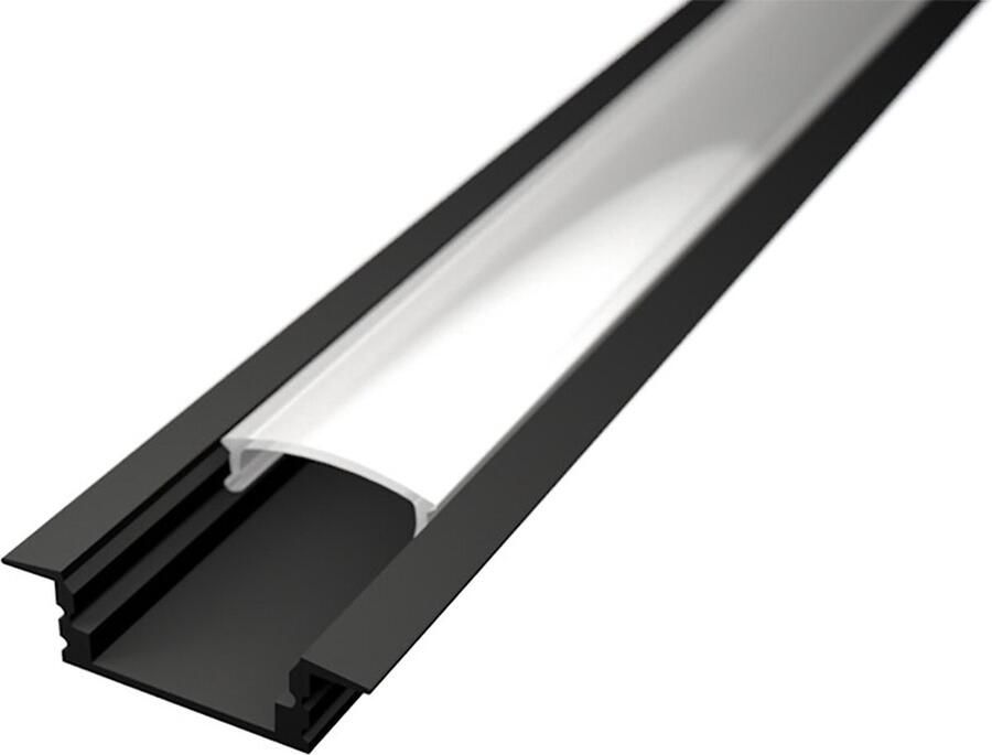 Leddle LED Strip Profiel Zwart Aluminium 1 Meter 25x7mm Inbouw