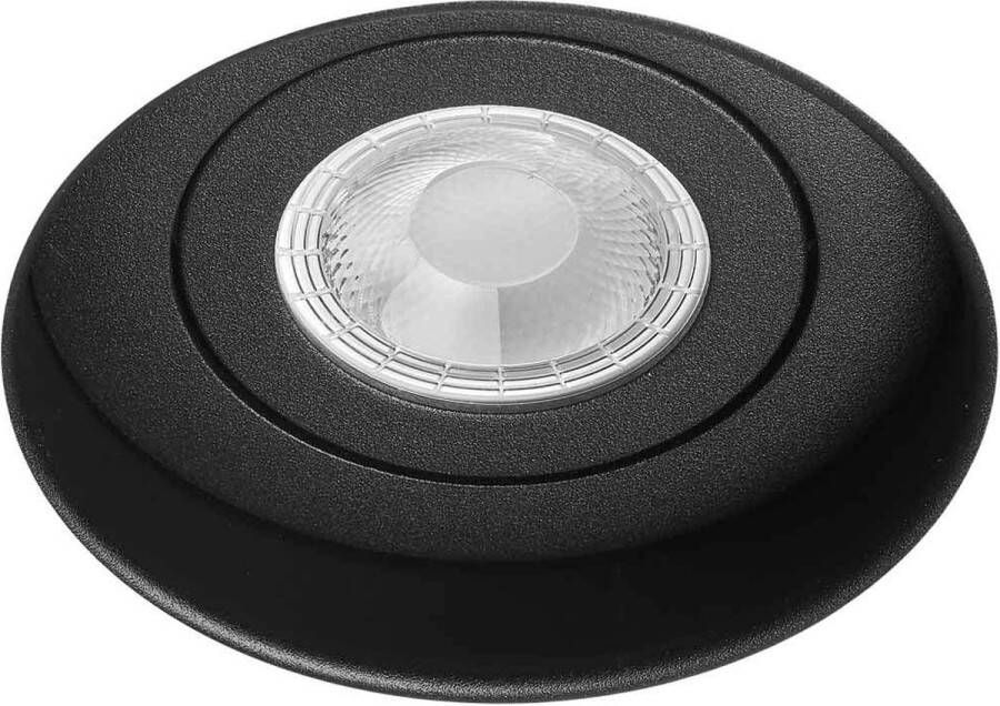 Ledinbouwspotsleds.nl LED inbouwspot Zwart Dimbaar 5 Watt 4000K Koel Wit IP44 (Stof en spatwaterdicht) Inbouwdiepte 45 mm
