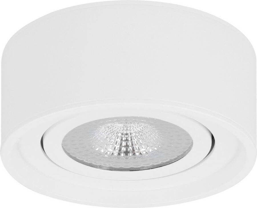 Ledinbouwspotsleds.nl LED opbouwspot Wit Dimbaar 5 Watt 3000K Warm Wit IP65 (Stof spat en straalwaterdicht) Lichthoek 50 graden