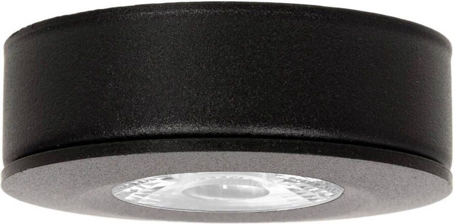 Ledinbouwspotsleds.nl LED opbouwspot Zwart Energiezuinig 3 Watt 2700K Extra Warm Wit IP44 (Stof en spatwaterdicht) Lichthoek 120 graden