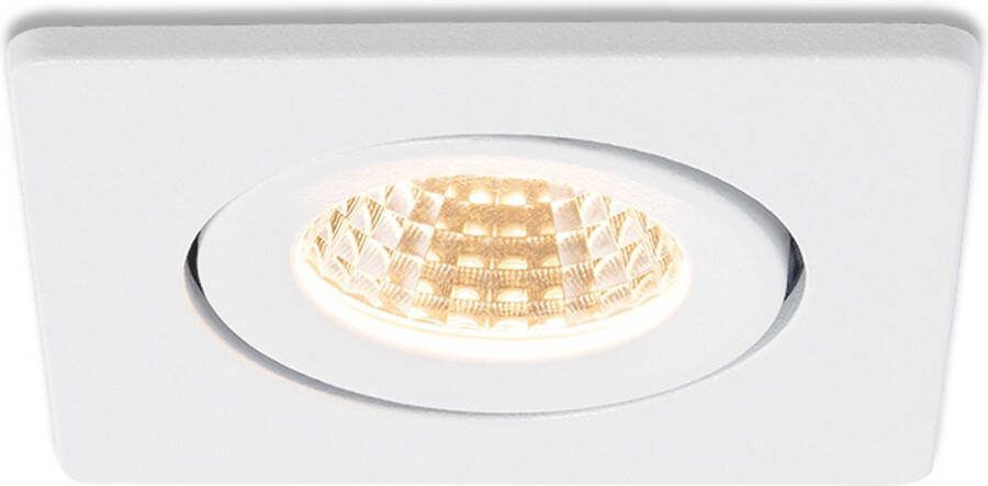 Ledisons LED inbouwspot Locco set 6 stuks wit dimbaar 62 mm 5 jaar garantie 2700K (extra warm-wit) 270 lumen 3 Watt IP54