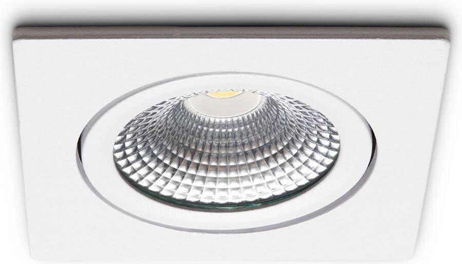 Ledisons LED inbouwspot Trento wit dimbaar Ø75 mm 5 jaar garantie 2700K (extra warm-wit) 450 lumen 5 Watt IP54