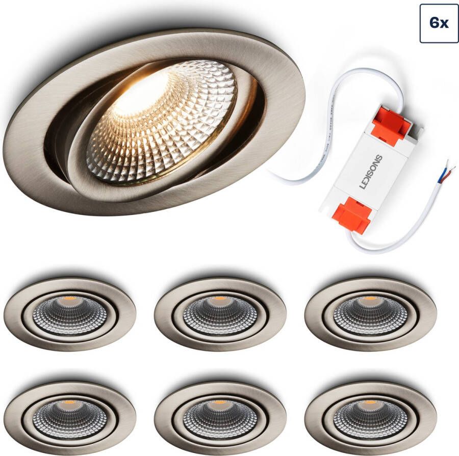 Ledisons LED inbouwspot Vivaro RVS 5W dimbaar