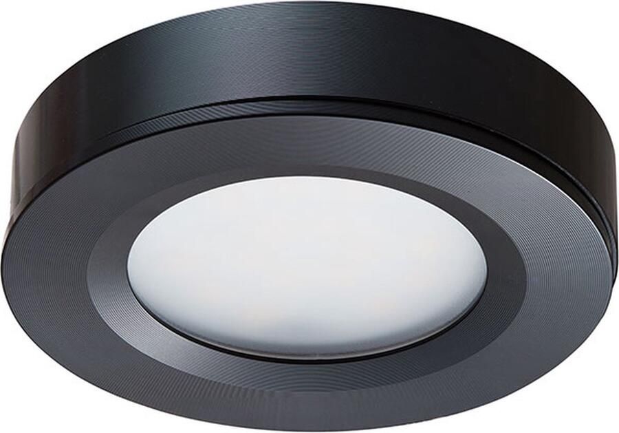 Ledisons Adria 3 zwarte LED opbouwspots met afstandsbediening dimbaar 3 jaar garantie 2700K (extra warm-wit) 200 Lumen 3W IP45