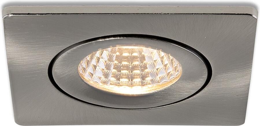 Ledisons LED inbouwspot Locco set 6 stuks RVS dimbaar 62 mm 5 jaar garantie 3000K (warm-wit) 270 lumen 3 Watt IP54