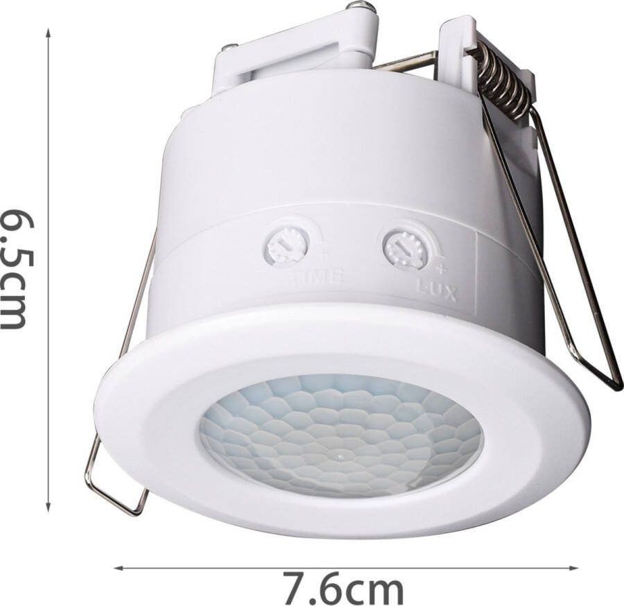 LedLoket Inbouw bewegingssensor Infrarood 7 6cm Wit