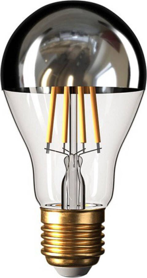 LedLoket LED kopspiegel Filament lamp 6W A60 Dimbaar Zilver 2700K Warm wit