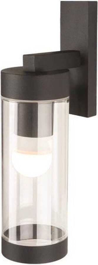 LedLoket LED Wandlamp buiten E27 fitting Zwart Aluminium en Glas IP44 SONNY