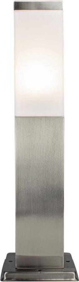 LedLoket Moderne zilveren tuinpaal | 45cm | E27 fitting | Morena