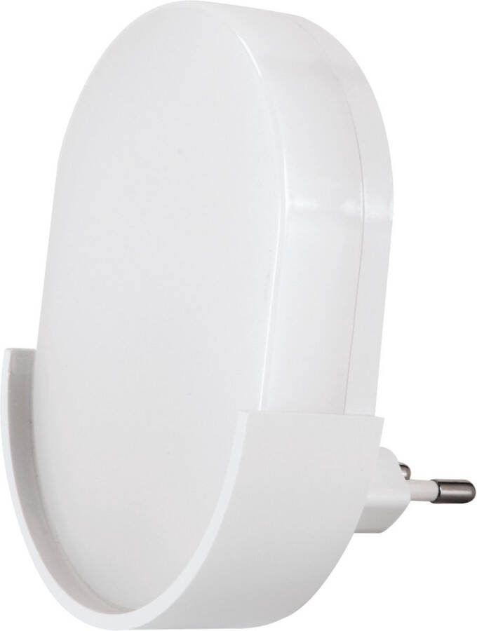 LedLoket Nachtlampje LED 1 Watt Wit licht Ovaal Dag nachtsensor