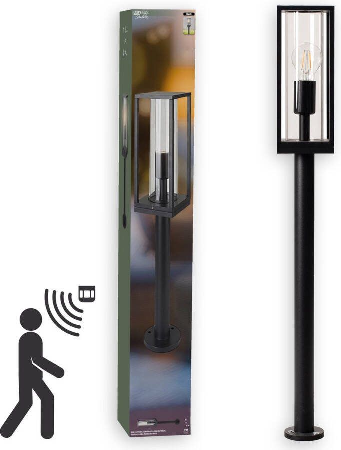LED's light by Shada LongLife Lantaarnpaal tuin met bewegingssensor LED lamp incl. Automatische nachtschakeling 80 cm