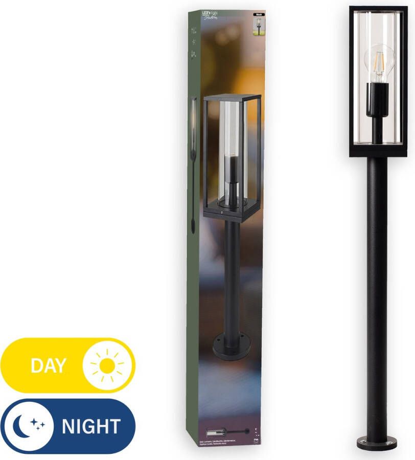 LED's light by Shada LongLife Lantaarnpaal tuin met lichtsensor LED lamp incl. Automatische nachtschakeling 80 cm