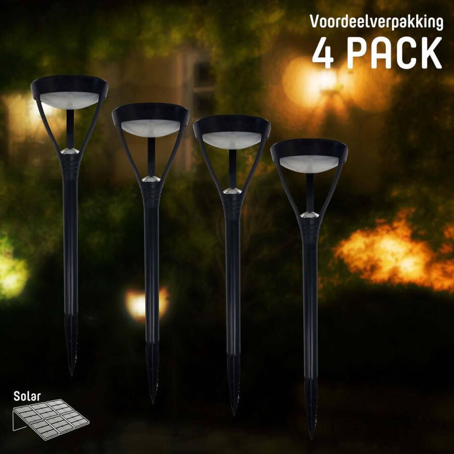 LED's Light LED tuinlamp op zonne-energie met lichtsensor buitenlamp model Y 4 x tuinlamp