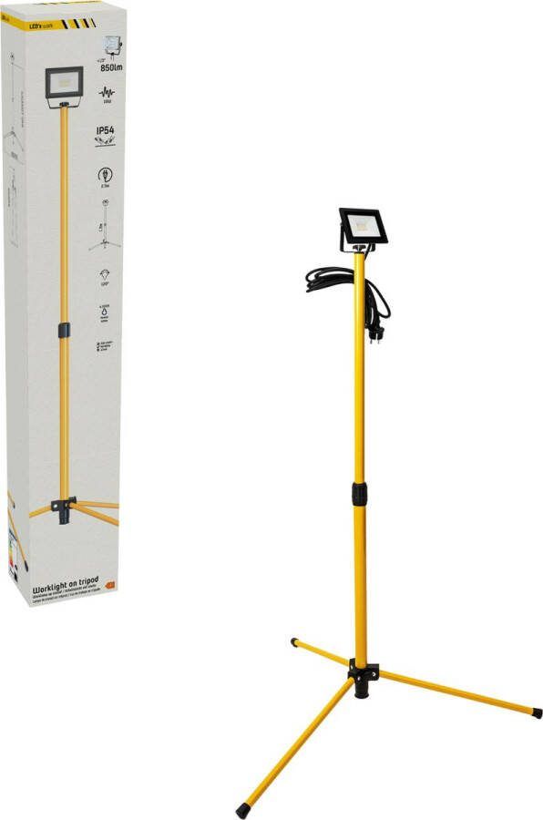 Led's work Bouwlamp op Statief 1060 IP54 waterdicht In hoogte verstelbaar tot 1 20 meter