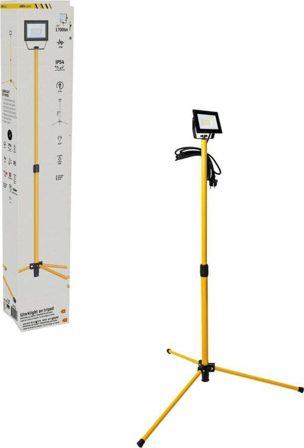 Led's work Bouwlamp op Statief 2125 IP54 waterdicht In hoogte verstelbaar tot 1 20 meter