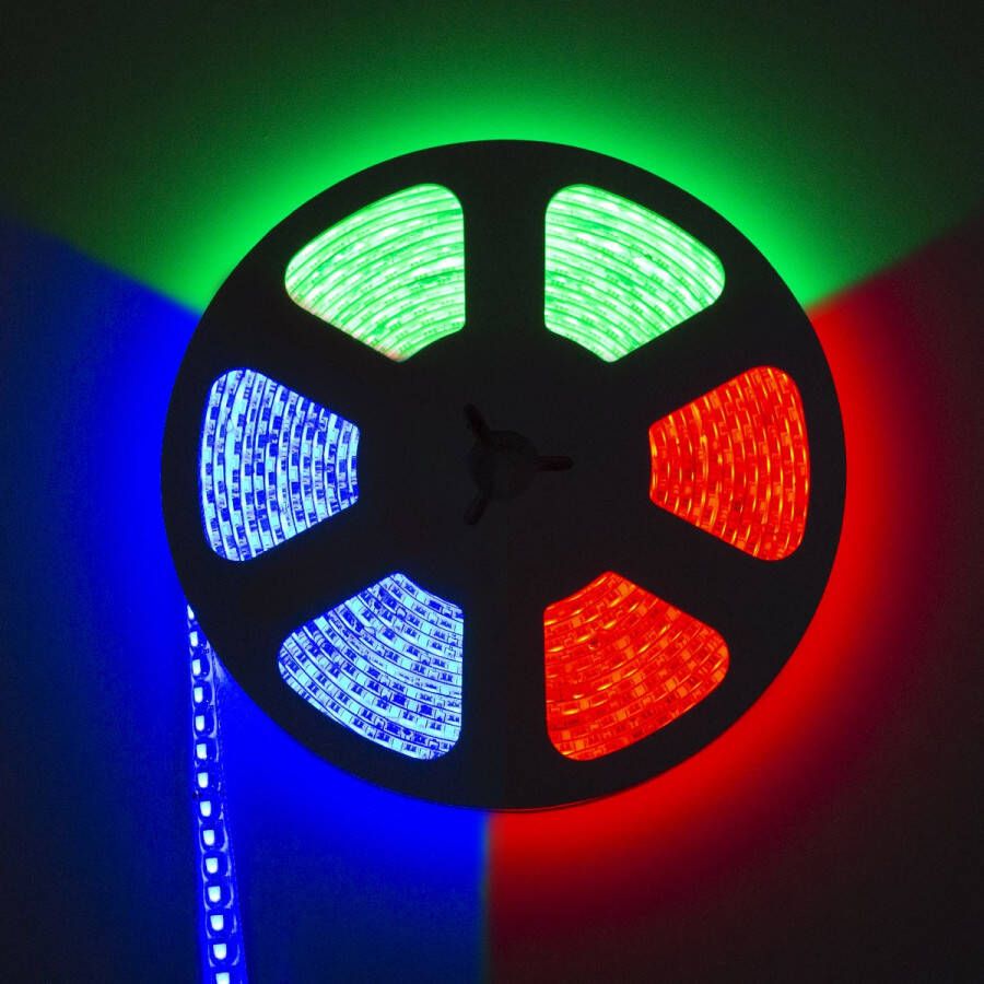 LEDStripXL LED Strip SET 800 RGB LEDS 5 meter Inclusief Afstandsbediening Inclusief Stroom Adapter 24 Volt Spat Waterdicht