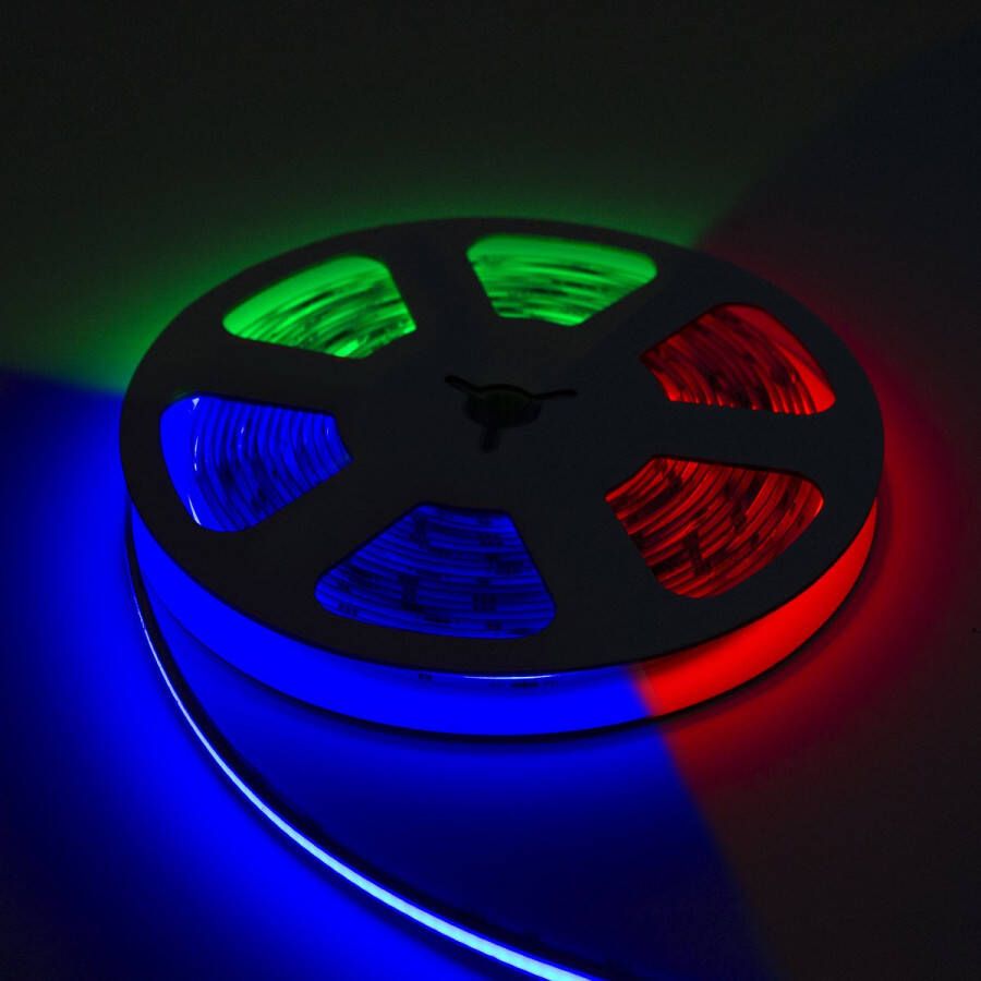 LEDStripXL LED Strip SET COB RGB Multikleur 5 meter Inclusief Afstandsbediening 24 Volt 1134 leds per meter