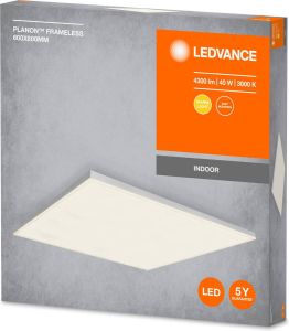 Ledvance LED Paneel Planon Zonder frame 40W 3000lm 830 Warm Wit 60x60cm