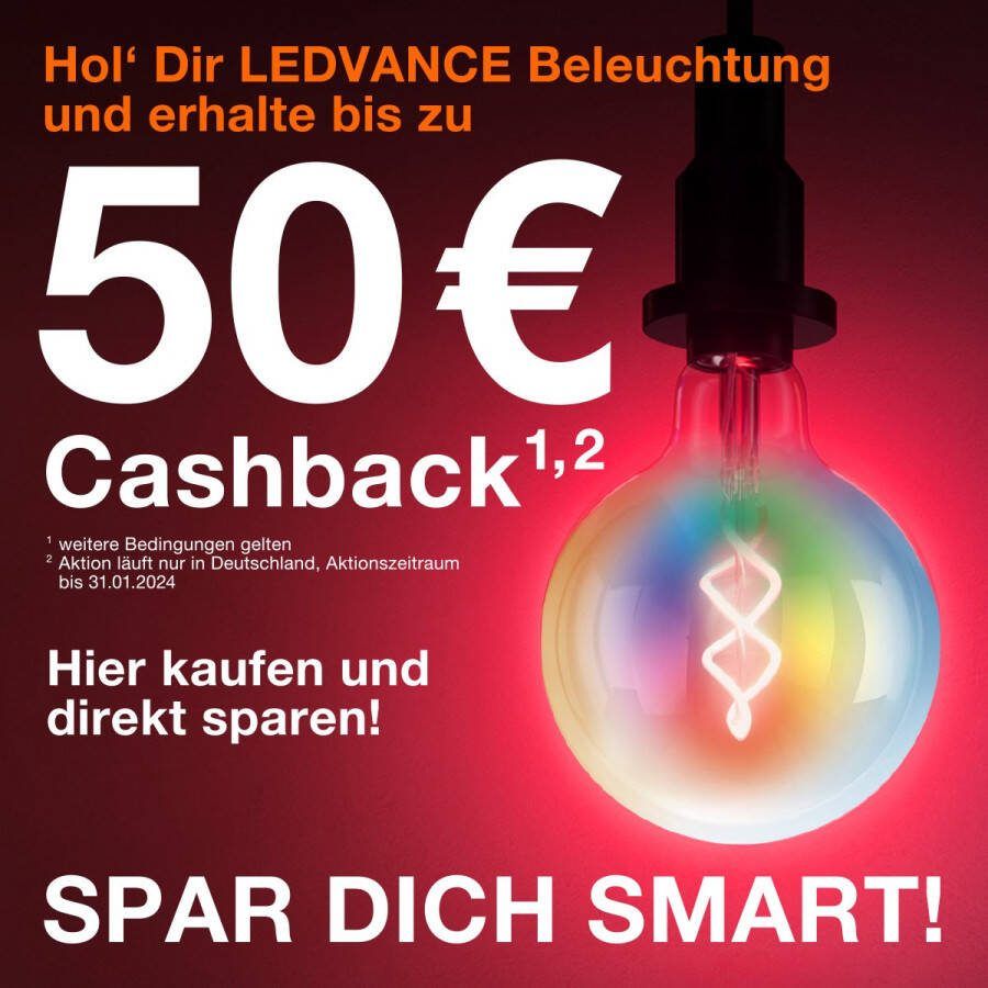 Ledvance Slimme LED lamp met WiFi technologie E27-basis mat glas Lichtkleur veranderbaar (27-K-65-K) 8-6 Lumen substituut voor 6-W-verlichtingsmiddel slim dimbaar 1-Pak