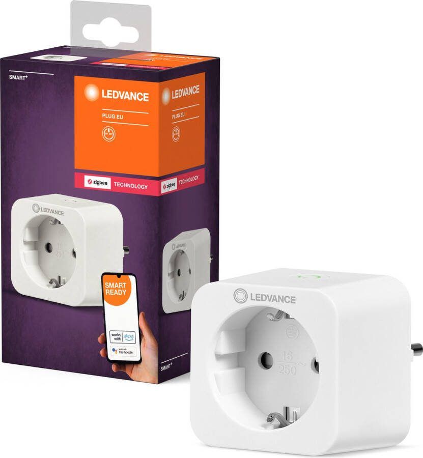 Ledvance Smart + Plug ZigBee schakelbare socket voor lichtregeling in uw Smart Home direct compatibel met Echo Plus en Echo Show (2e gen.)