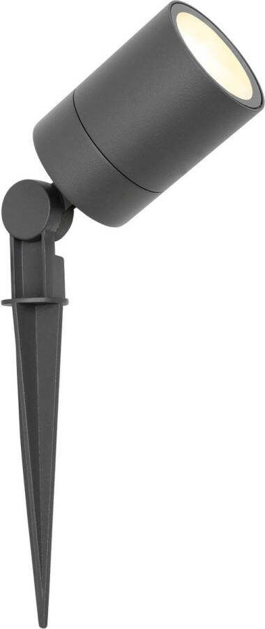LEDVION LED Prikspots Aluminium Antraciet IP65 5W 2700K 1 meter kabel LED spots LED tuinspots voor buiten