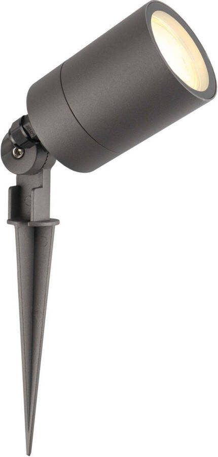 LEDVION LED Prikspots antraciet IP65 5W 2700K 2 meter kabel LED spots LED tuinspots voor buiten