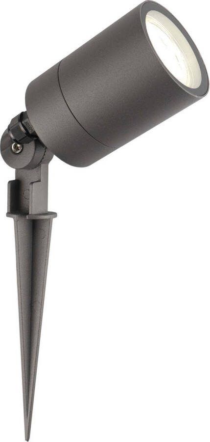 LEDVION LED Prikspots antraciet IP65 5W 4000K 2 meter kabel LED spots LED tuinspots voor buiten