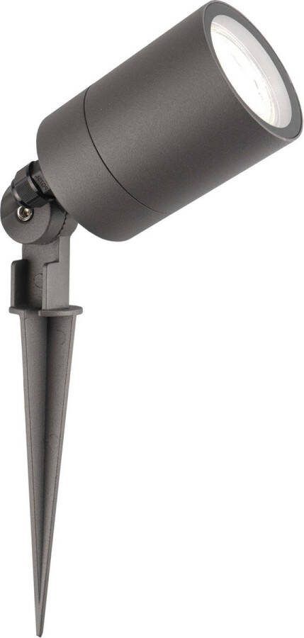 LEDVION LED Prikspots antraciet IP65 5W 6500K 2 meter kabel LED spots LED tuinspots voor buiten