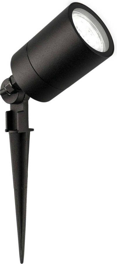 LEDVION LED Prikspots Zwart IP65 5W 6500K 2 meter kabel LED spots LED tuinspots voor buiten
