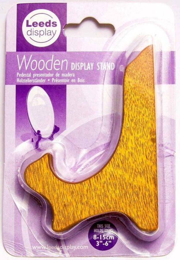 Leeds Display Bordenstandaard goudkleurig hout 8-15 cm