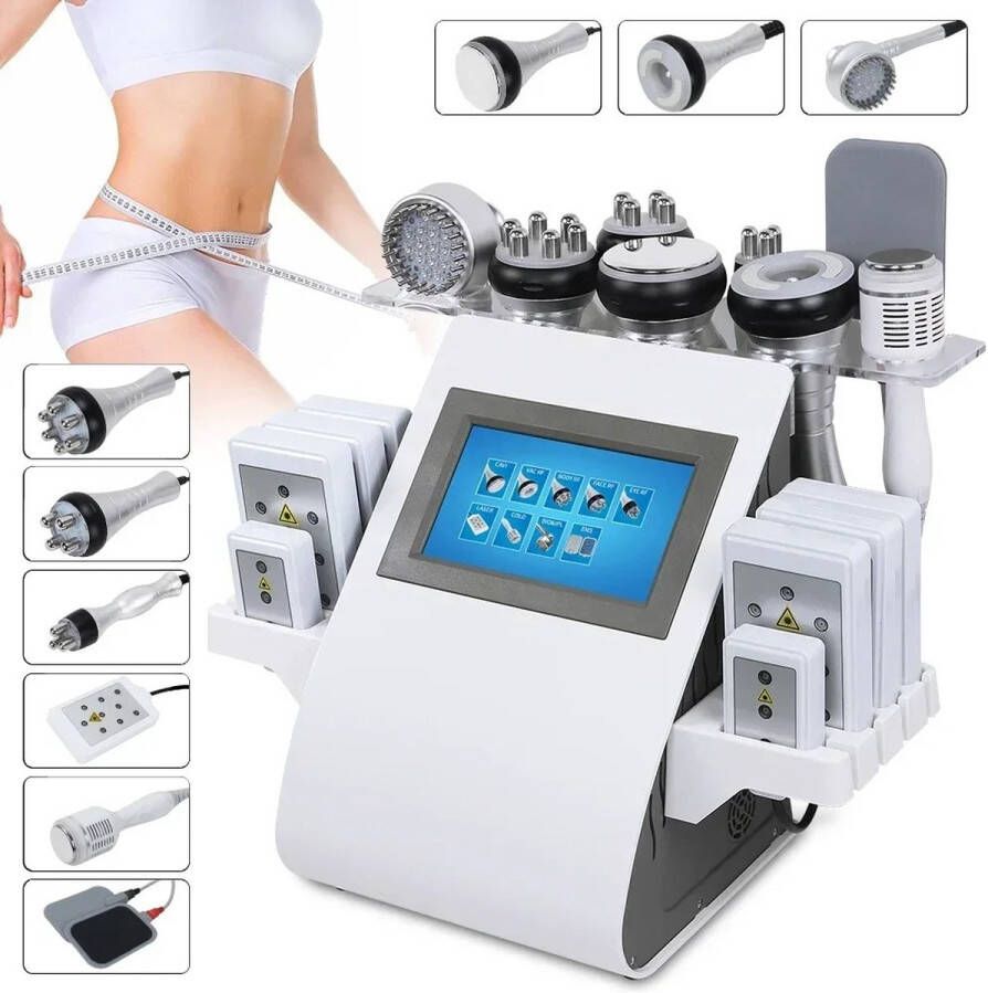 LEEF Afslankmachine Massage Apparaat Vetverbrander Vacuum Massage Lipo Massage Verbetering Metabolisme Afslanken Huidverzorging Machine Lipo Laser Machine- Professionele Body Molding Massage Apparatuur-Vetverbranding Machine-Cellulitis- WIT