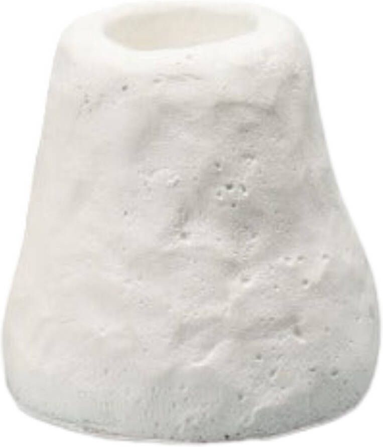 Leeff kandelaar carmen wit klein cement Ø 5 6 centimeter x 5 3 centimeter