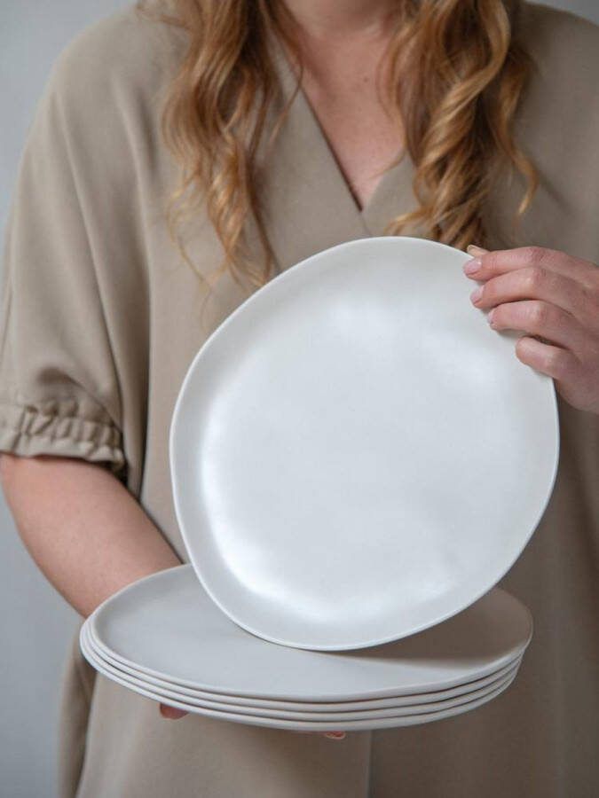 Leeff Outdoor Dinerbord OWEN in melamine Ø27cm Ivoor