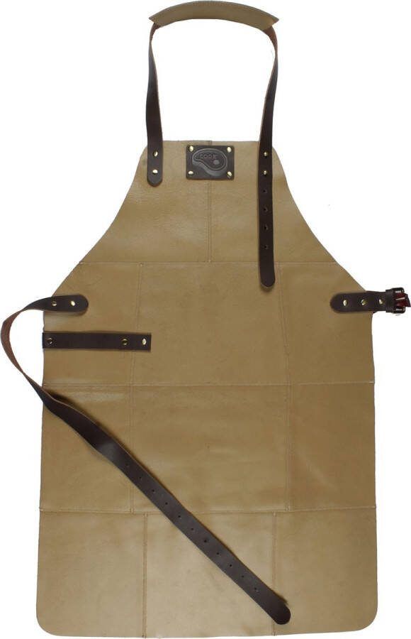 Leertheorie BBQ Schort Leer 81x56cm Zandkleur
