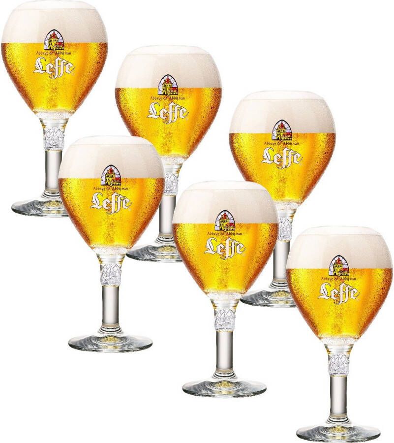 Leffe Bierglazen op Voet 33cl set van 6 stuks Bier Glas 0 33 l Bolle Vorm 330 ml Vaatwasser bestendig
