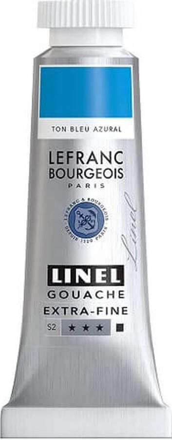 Lefranc & Bourgeois Linel Gouache Extra Fine Azure Blue Hue Imitation 195 14ml