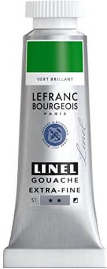 Lefranc & Bourgeois Linel Gouache Extra Fine Brilliant Green 204 14ml