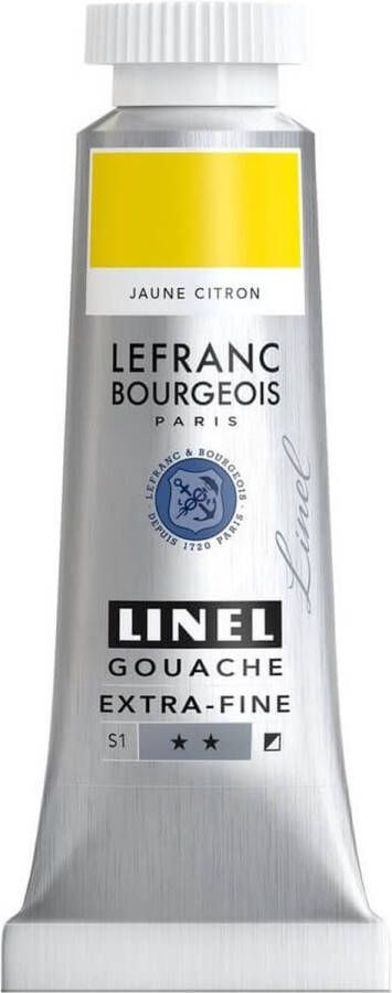 Lefranc & Bourgeois Linel Gouache Extra Fine Cadmium Free Lemon Yellow 157 14ml