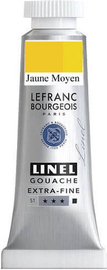 Lefranc & Bourgeois Linel Gouache Extra Fine Cadmium Free Medium Yellow 161 14ml