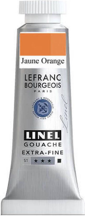 Lefranc & Bourgeois Linel Gouache Extra Fine Cadmium Free Orange Yellow 166 14ml