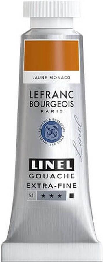 Lefranc & Bourgeois Linel Gouache Extra Fine Monaco Yellow 212 14ml