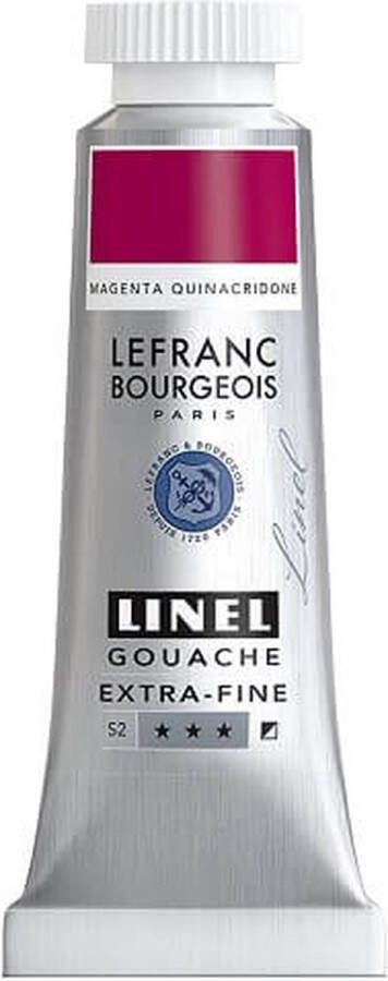 Lefranc & Bourgeois Linel Gouache Extra Fine Quinacridone Magenta 180 14ml